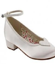 Rainbow Club Minnie. Ivory  Shimmer Heart Detail Kids Shoes