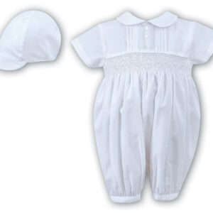 Sarah Louise 002200Es White Romper And Cap