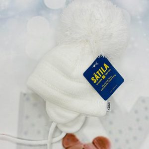 Satila White Large Pom Hat - C81508 - 100 Tuva