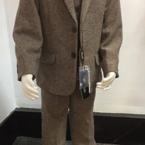 5pc brown herringbone suit