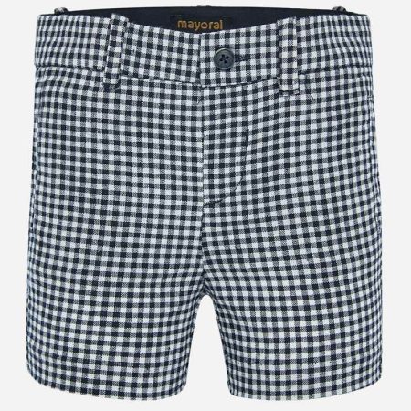 Mayoral Check Formal Linen Bermuda Shorts For Baby Boy - 1282