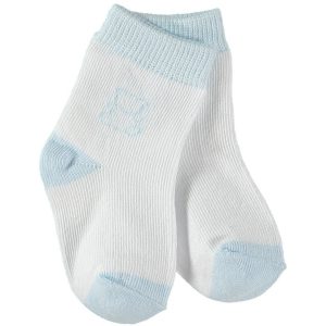 Emile Et Rose Pale Blue 1 X Twin Pack Boys Socks In Pale Blue & White - Alpine 4620Pb