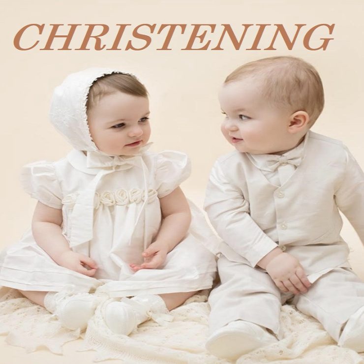 Baby Boy and Girl Christenning Image