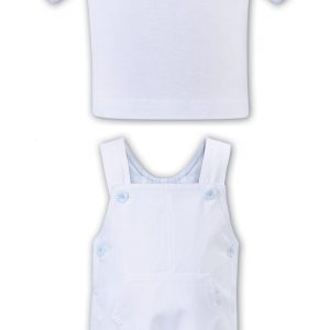Dani Top & Shorts Set in White & Blue - D09530/31