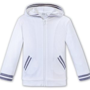 Dani Jacket in White & Navy - D09534