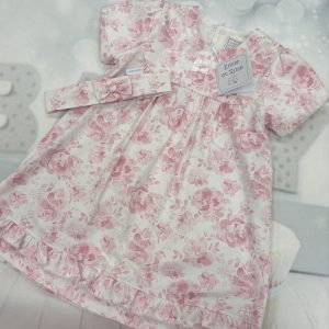 Emile-et-Rose Jersey pink print Dress with Hairband & Pants - Bunty