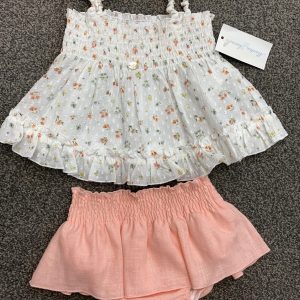 Martin Aranda floral and peach 2-piece set 011-20079