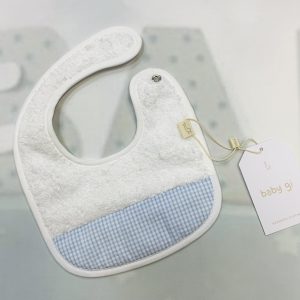 Baby gi vichy bib (blue) BGV21