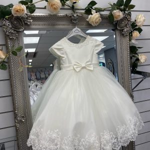 Sarah Louise Ceremonial Ballerina Length Christening Dress - 070140R Ivory