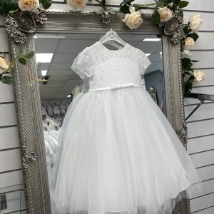 Sarah Louise Ceremonial Ballerina Length  Dress - 070102R White