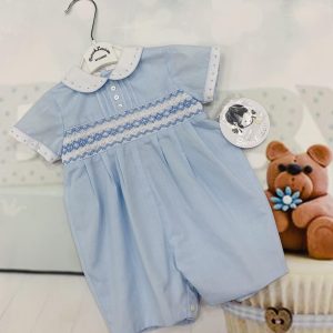 Sarah Louise smocked romper 012573