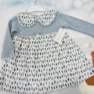 Martin Aranda knitted and woven leaf print dress 047-30130