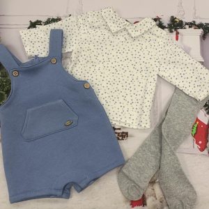 Mayoral dungarees with shirt and tights 2635
