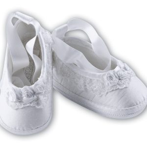 Sarah Louise Christening Shoe - 004434 White