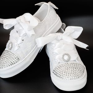 Sweeties by Sweetie Pie white communion trainers - Elsa