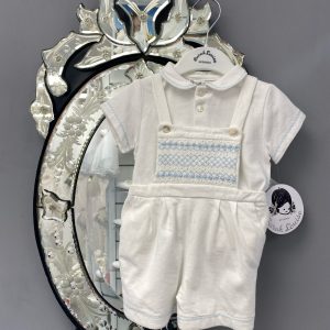 Sarah Louise boys cotton smock dungaree set P2003-1
