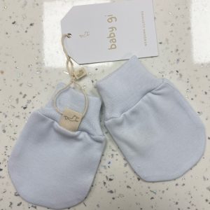 Baby Gi cotton mitts blue BG1