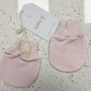 Baby Gi cotton mitts pink BG1
