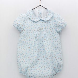 Foque unisex sky blue bird romper 2315820