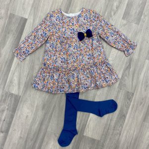 Tutto Piccolo floral dress and tights 6233