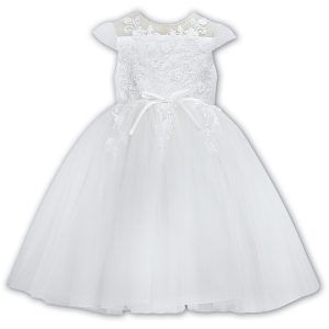 Sarah Louise Ceremonial Ballerina Christening Dress - 070165 White