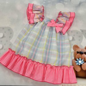 Miranda woven baby girls dress - 0151-V
