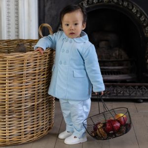 Emile et rose Conrad velour double breasted coat 9325