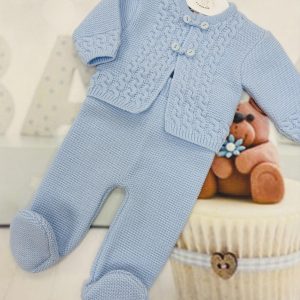 Dandelion Fancy button loop jacket and trouser set (blue)1968