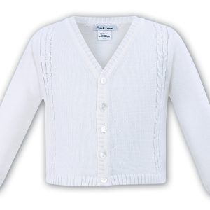 Sarah Louise white cardigan 006784