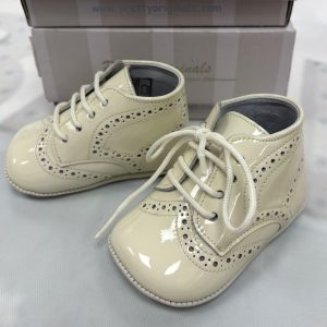Pretty originals cream patent shoe 7316
