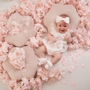 Little-A Amira bunny print romper 109