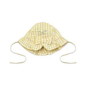 Little-A Aurora seersucker sun hat 215 (sweet lemon)