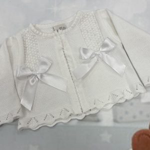 Pretty Originals white cardigan with bows JP02761E
