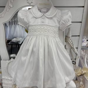 Pretty Originals smocked special occasion dress (white) BD02289E