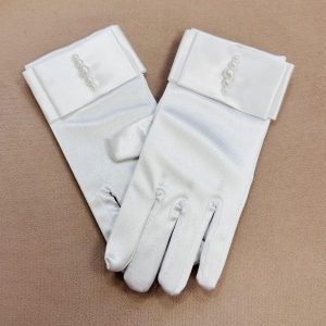 Holy communion gloves white satin (LG87)