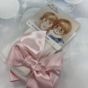 Pretty Originals Ankle socks with pink bow