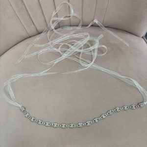Linzi jay childs diamante chain belt with organza ribbon (LBE147)