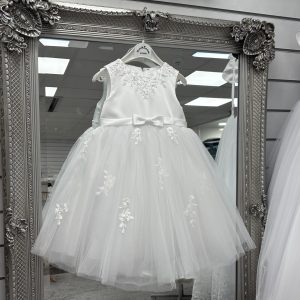 Sarah Louise ballerina length dress white(070073)