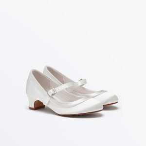 Maisie bridesmaid or  special occasion shoe (white satin)
